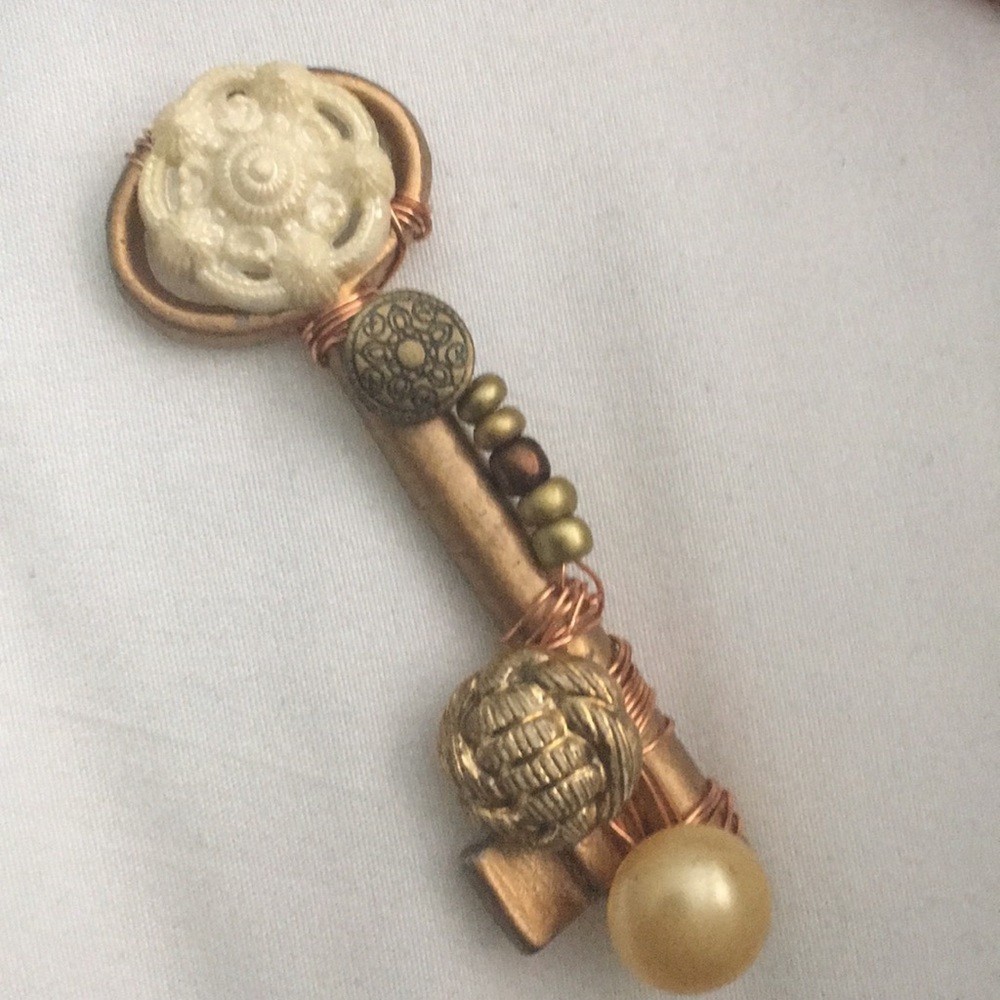 Skeleton Key Pendant, Handmade